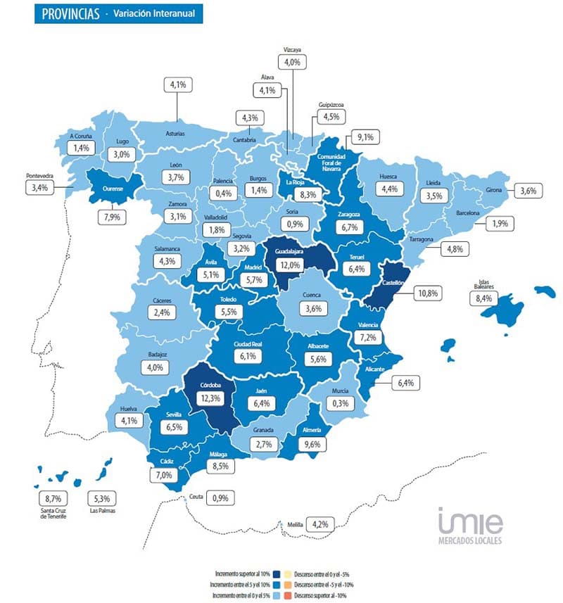 Provincies Spanje Analyse vastgoedmarkt Spanje 2023 Q3