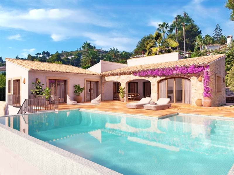 Nieuwbouw in Javea - villa in traditionele stijl