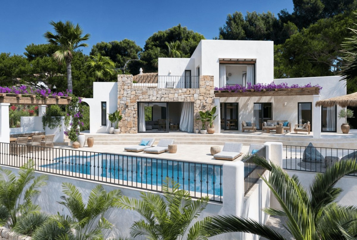 Ibiza-stijl nieuwbouw villa te koop in Benissa