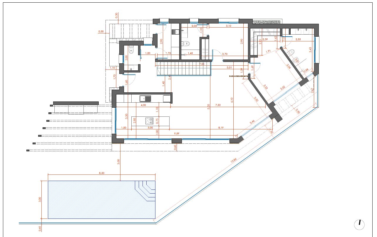 Modern villa project in Calpe met spectaculair uitzicht