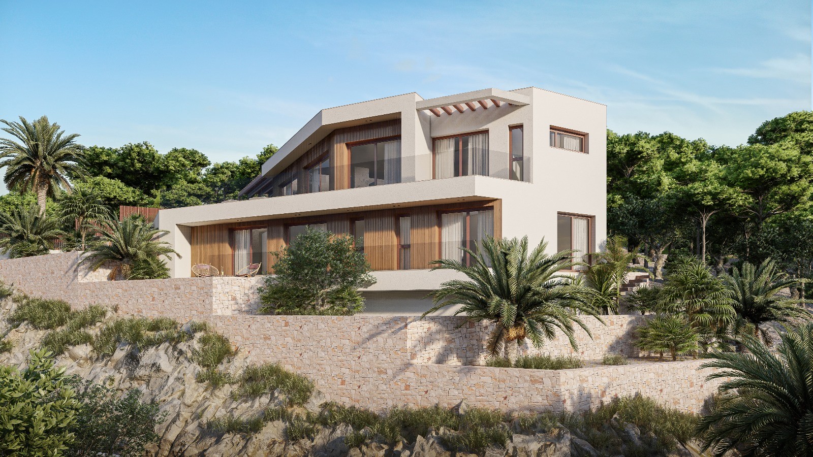 Modern villa project in Calpe met spectaculair uitzicht