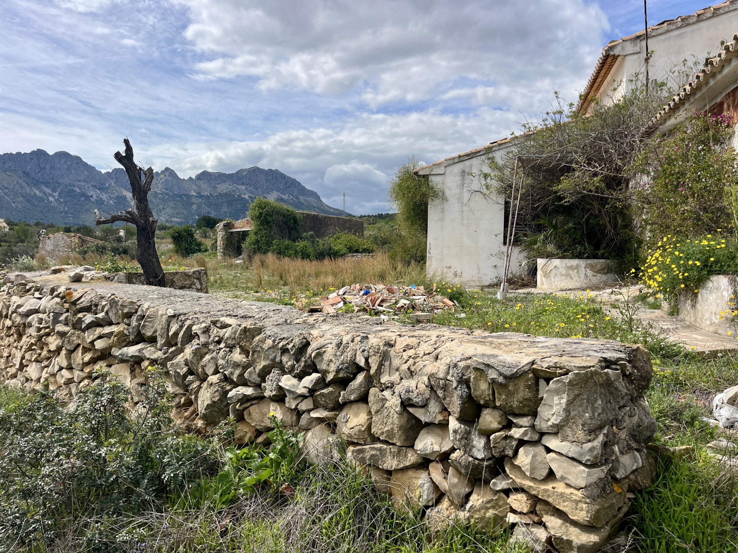 Unieke finca met zeezicht op een droomperceel in Benissa