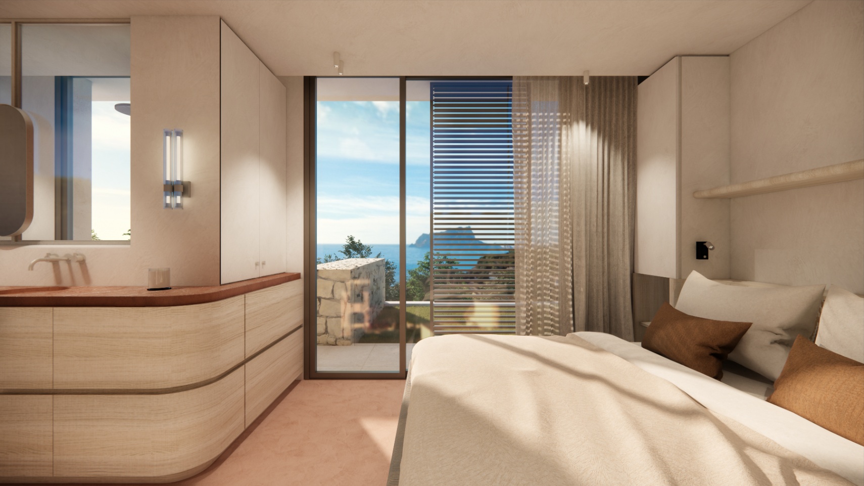 Nieuwbouw luxe Ibiza stijl villa te koop in Benissa
