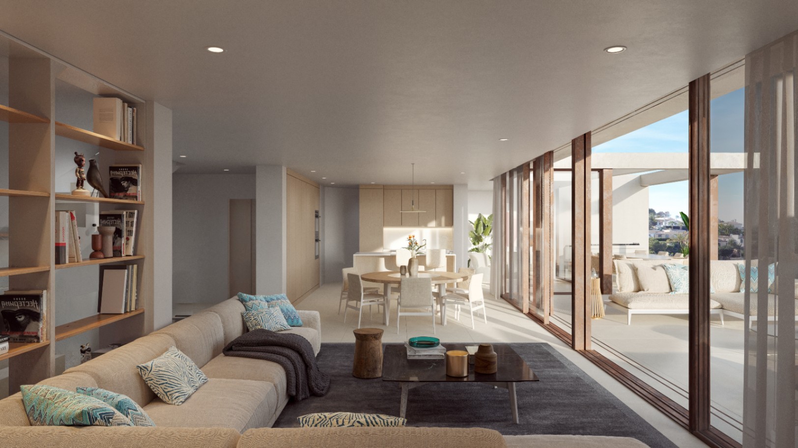 Nieuwbouw luxe Ibiza stijl villa te koop in Benissa