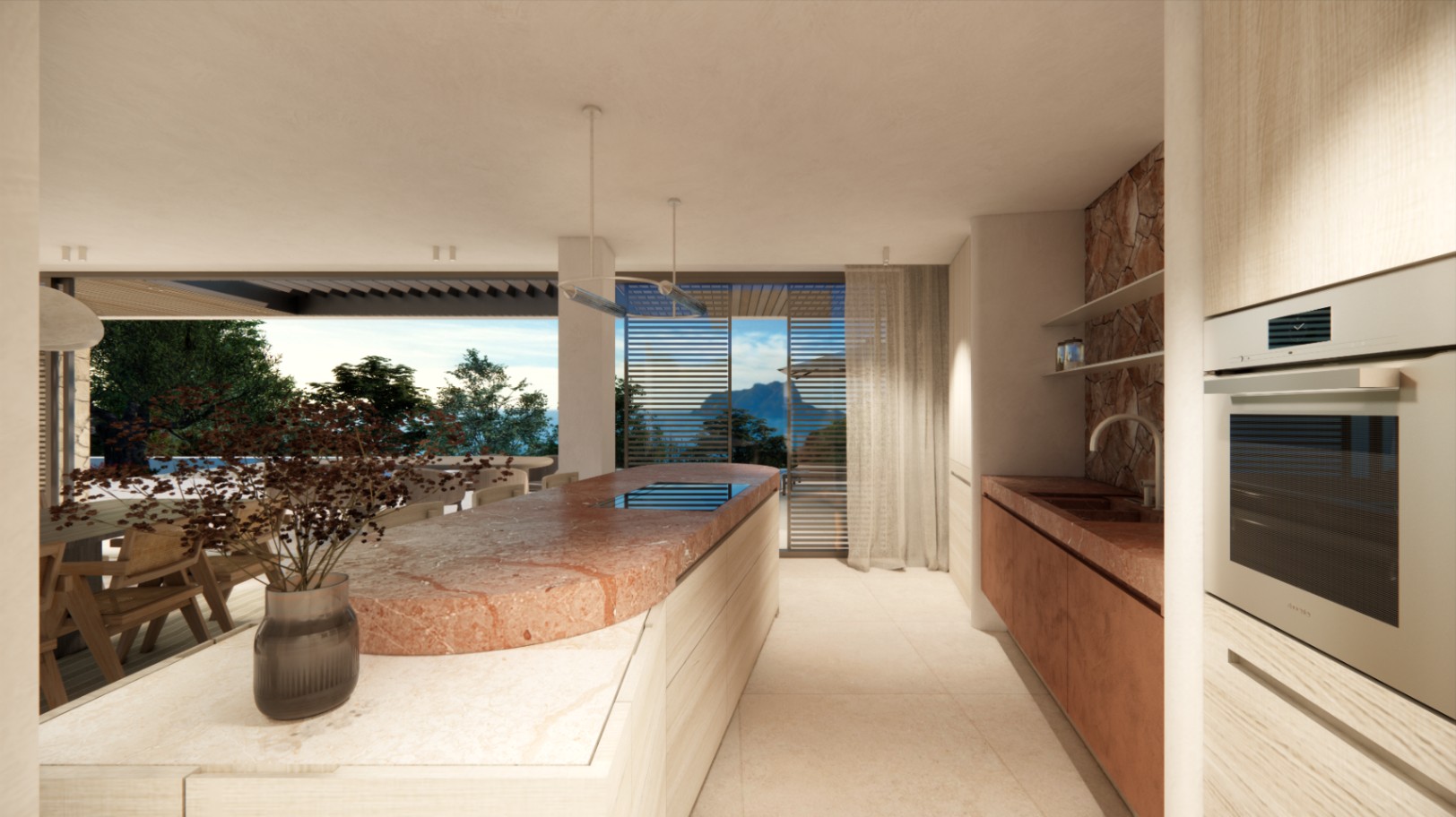 Nieuwbouw luxe Ibiza stijl villa te koop in Benissa