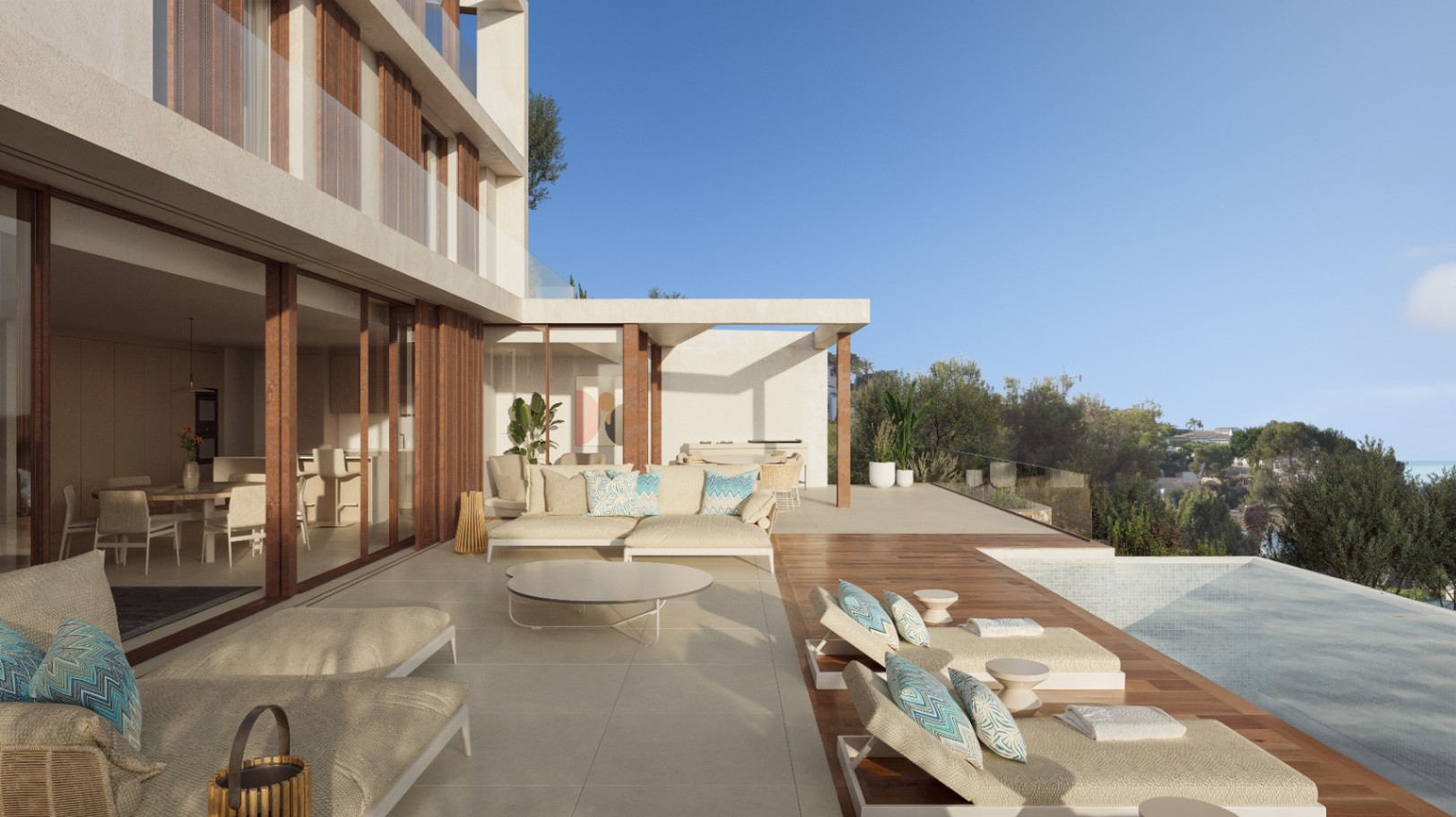Nieuwbouw luxe Ibiza stijl villa te koop in Benissa