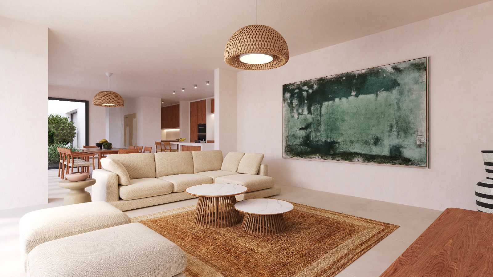 Ibiza-stijl villa met zeezicht in Moraira