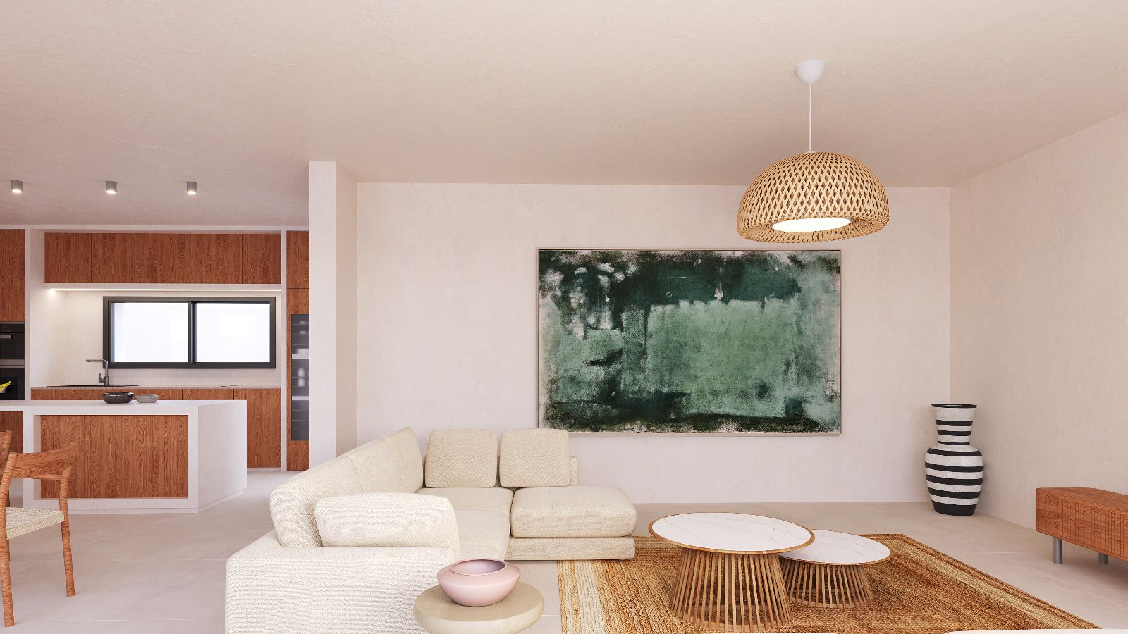 Ibiza-stijl villa met zeezicht in Moraira