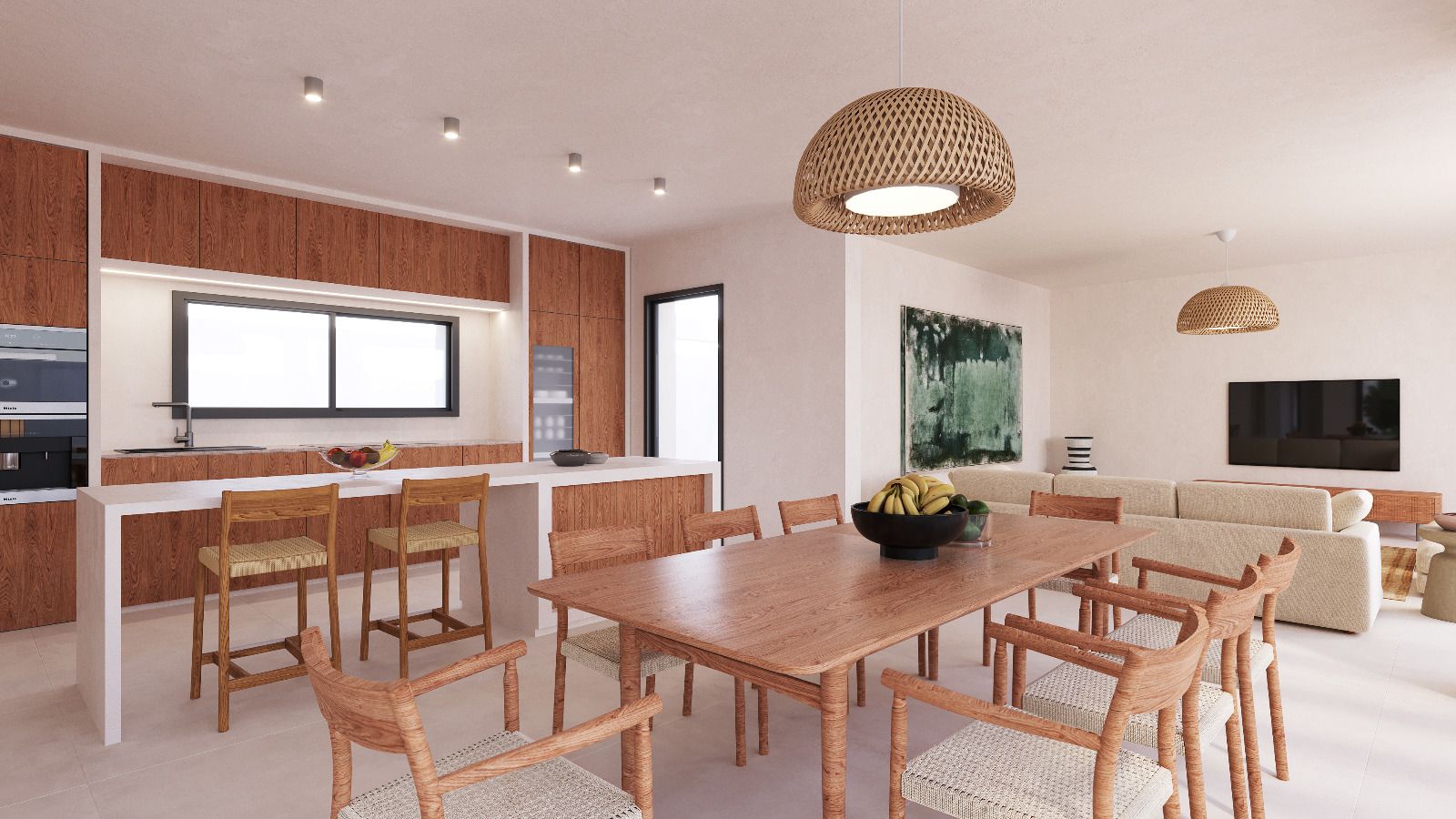 Ibiza-stijl villa met zeezicht in Moraira