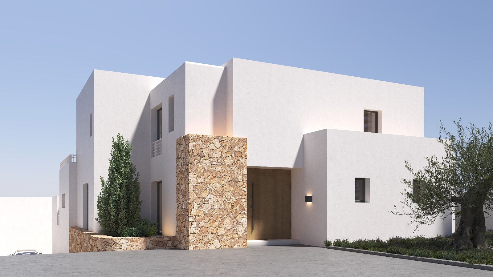 Ibiza-stijl villa met zeezicht in Moraira