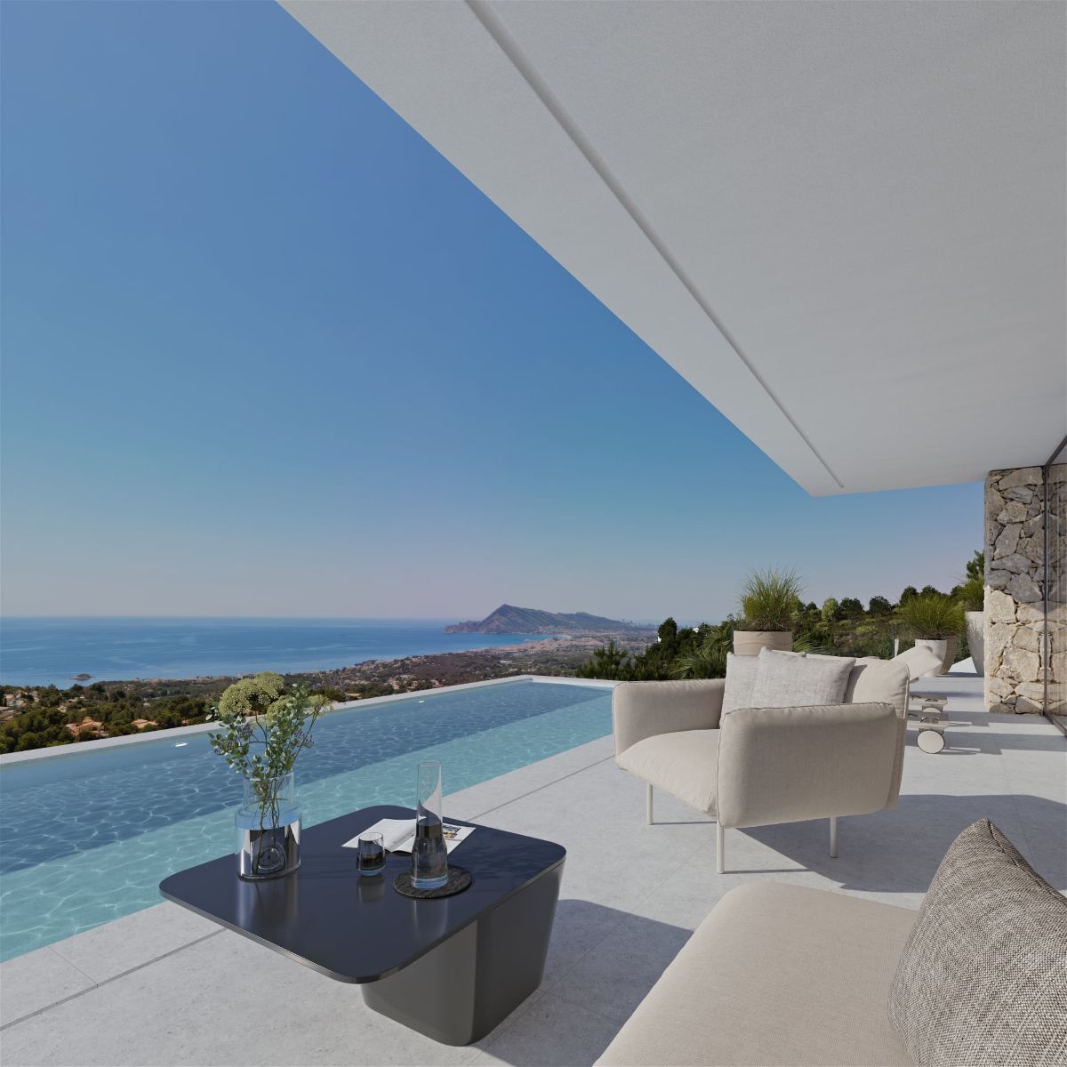 Luxe Nieuwbouw Villa met zeezicht te koop in Altea