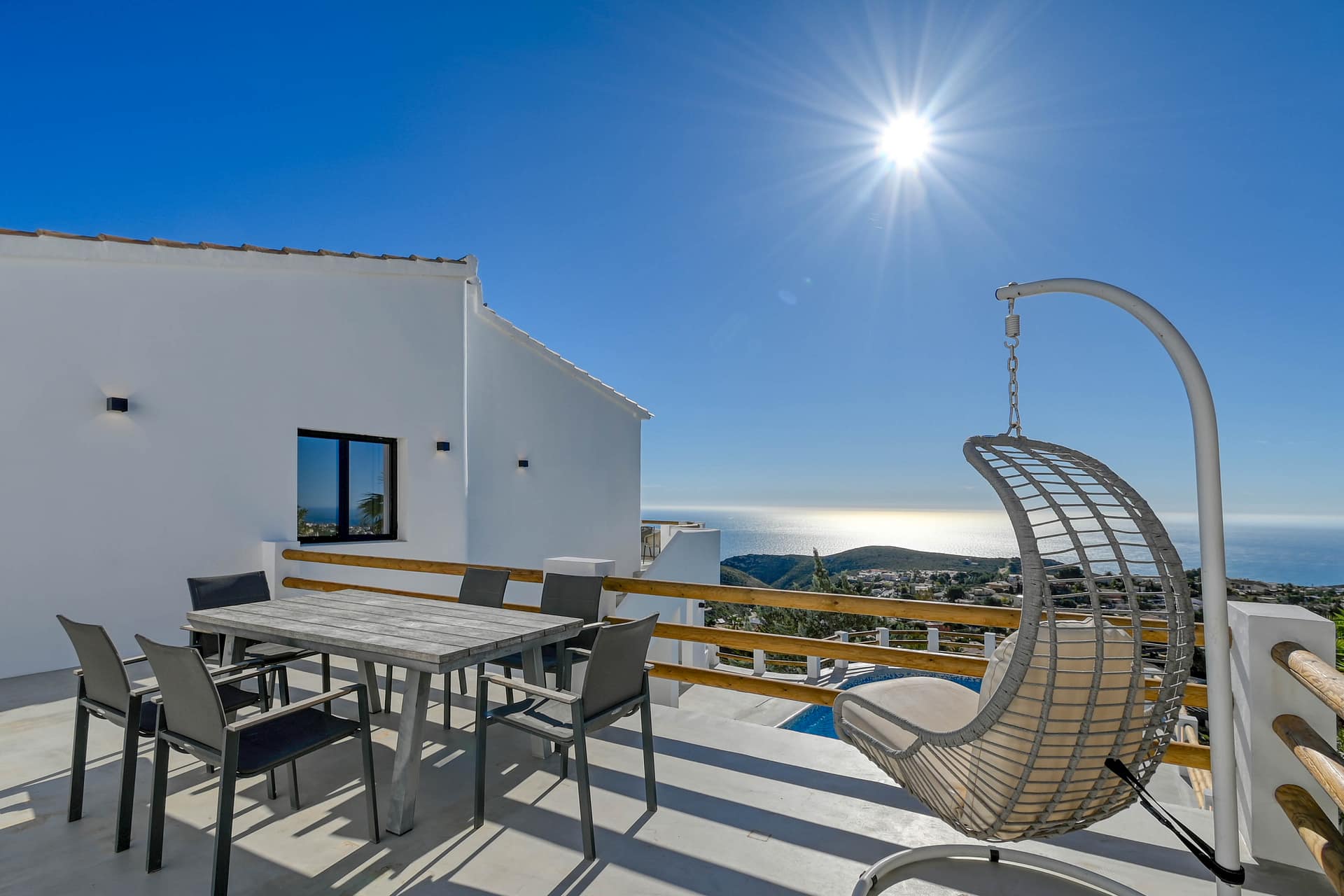 Ibiza stijl villa met panoramisch uitzicht in Benitachell