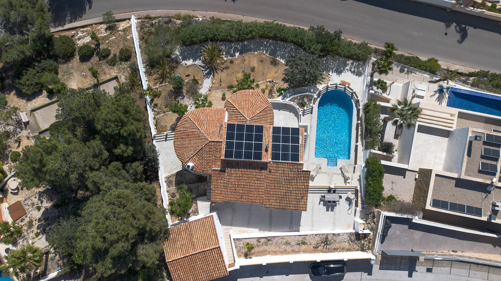 Ibiza stijl villa met panoramisch uitzicht in Benitachell