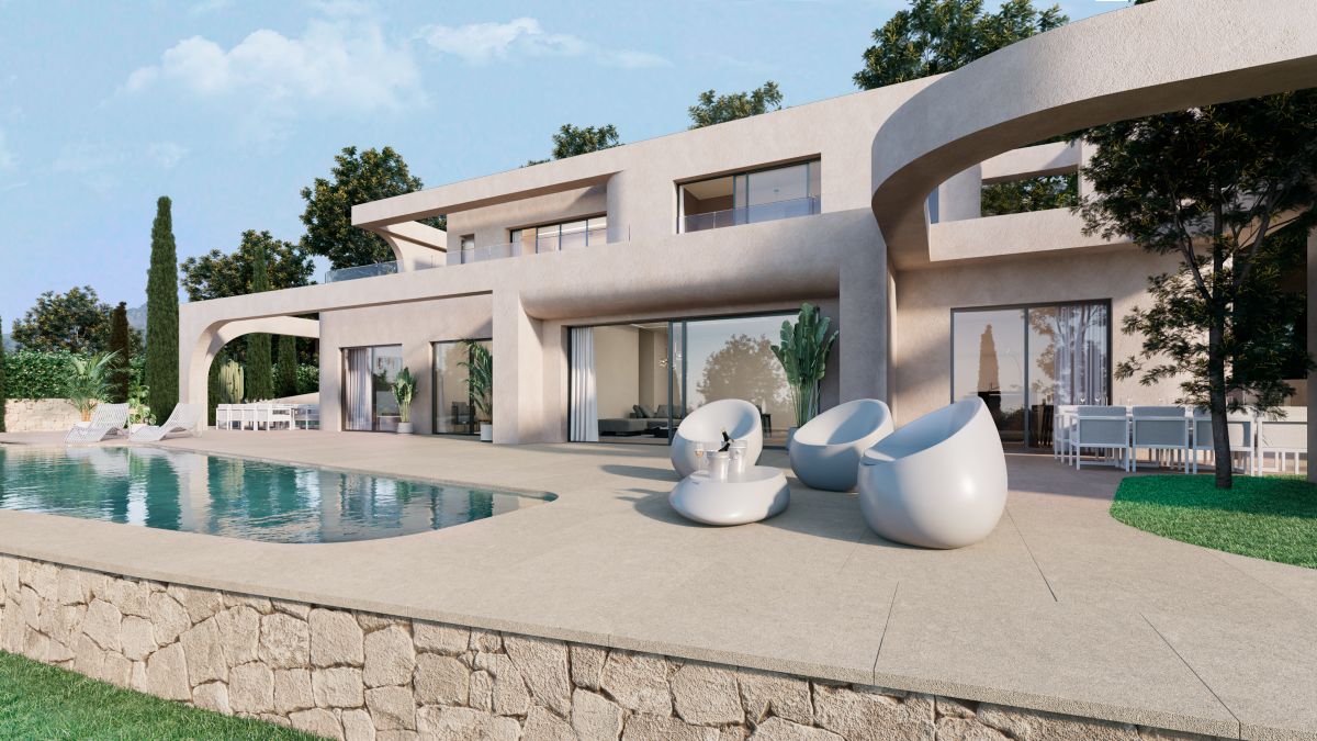 Moderne nieuwbouw villa met panoramisch uitzicht in Javea