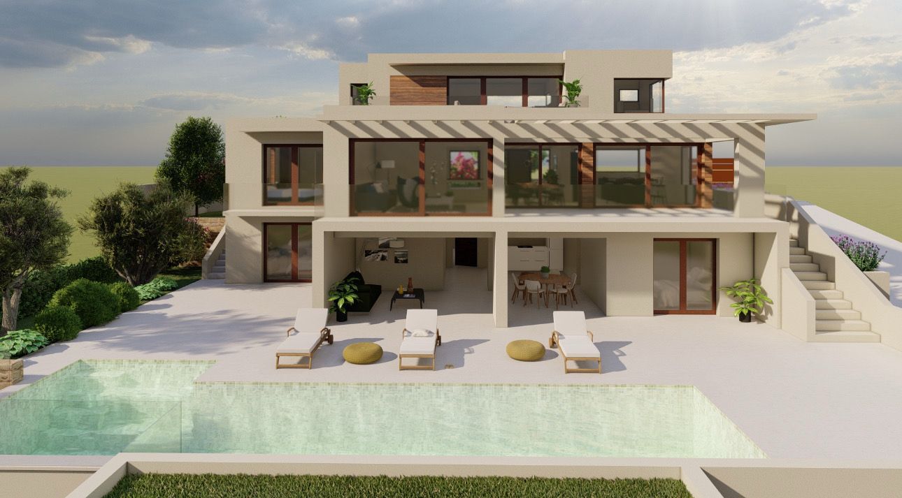 Luxe nieuwbouwvilla met zeezicht en gastenverdieping in Moraira