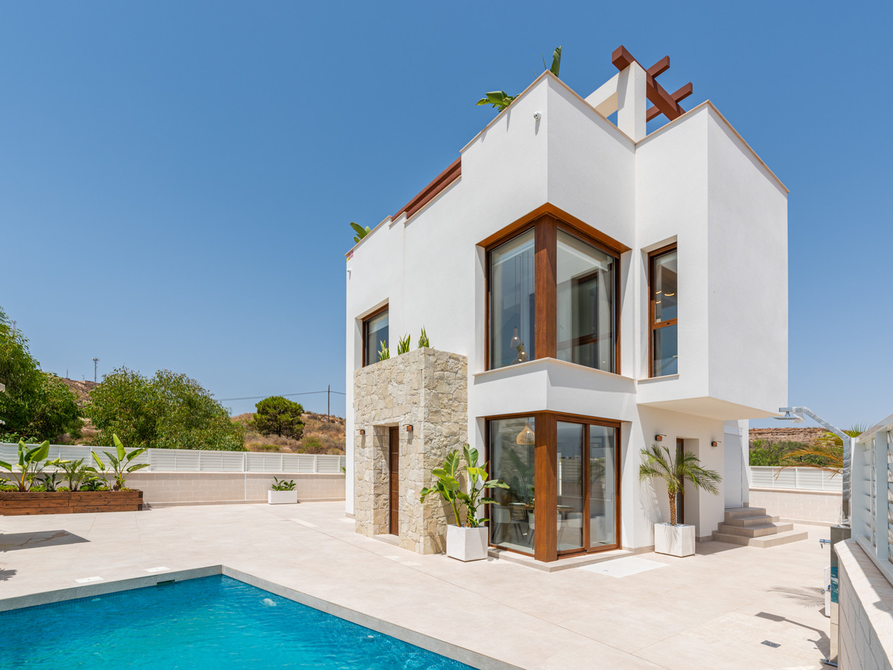 Moderne nieuwbouw villa met privé zwembad te koop in Vera