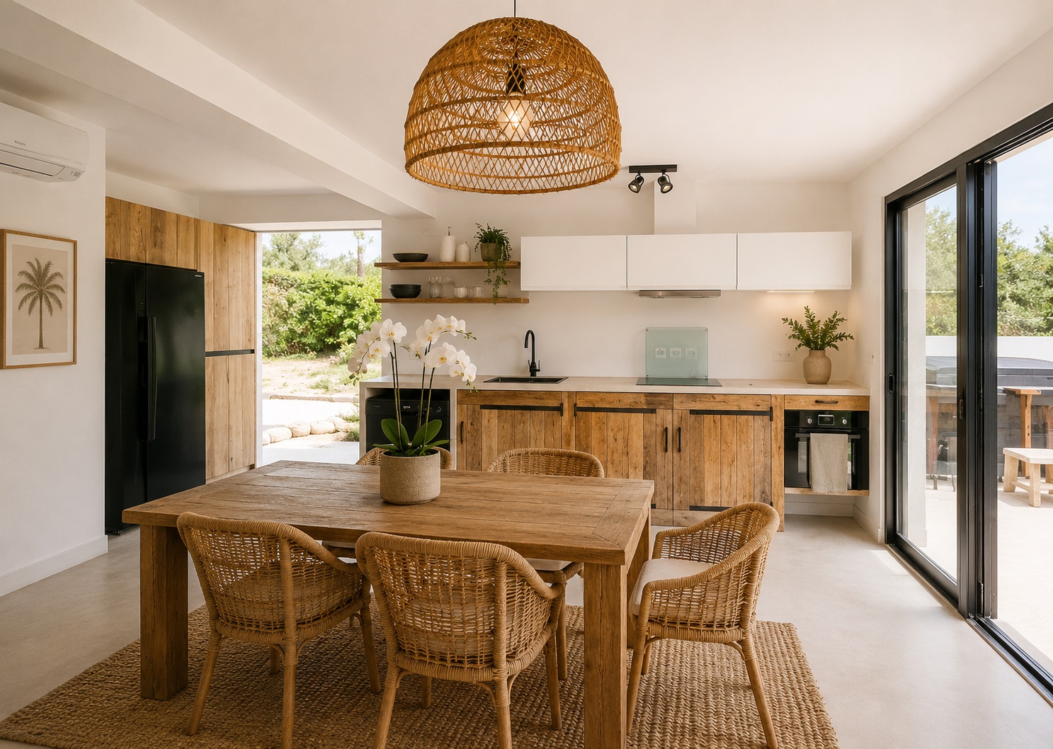 Ruime Ibiza stijl villa met zelfstandig groot gastenverblijf in Javea