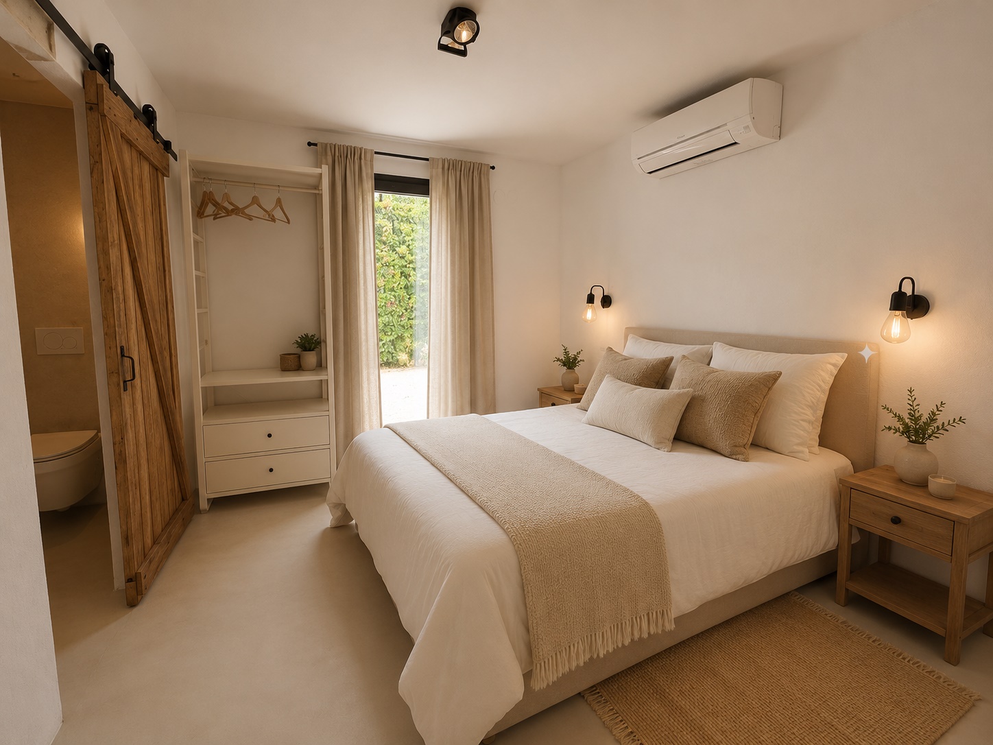 Ruime Ibiza stijl villa met zelfstandig groot gastenverblijf in Javea