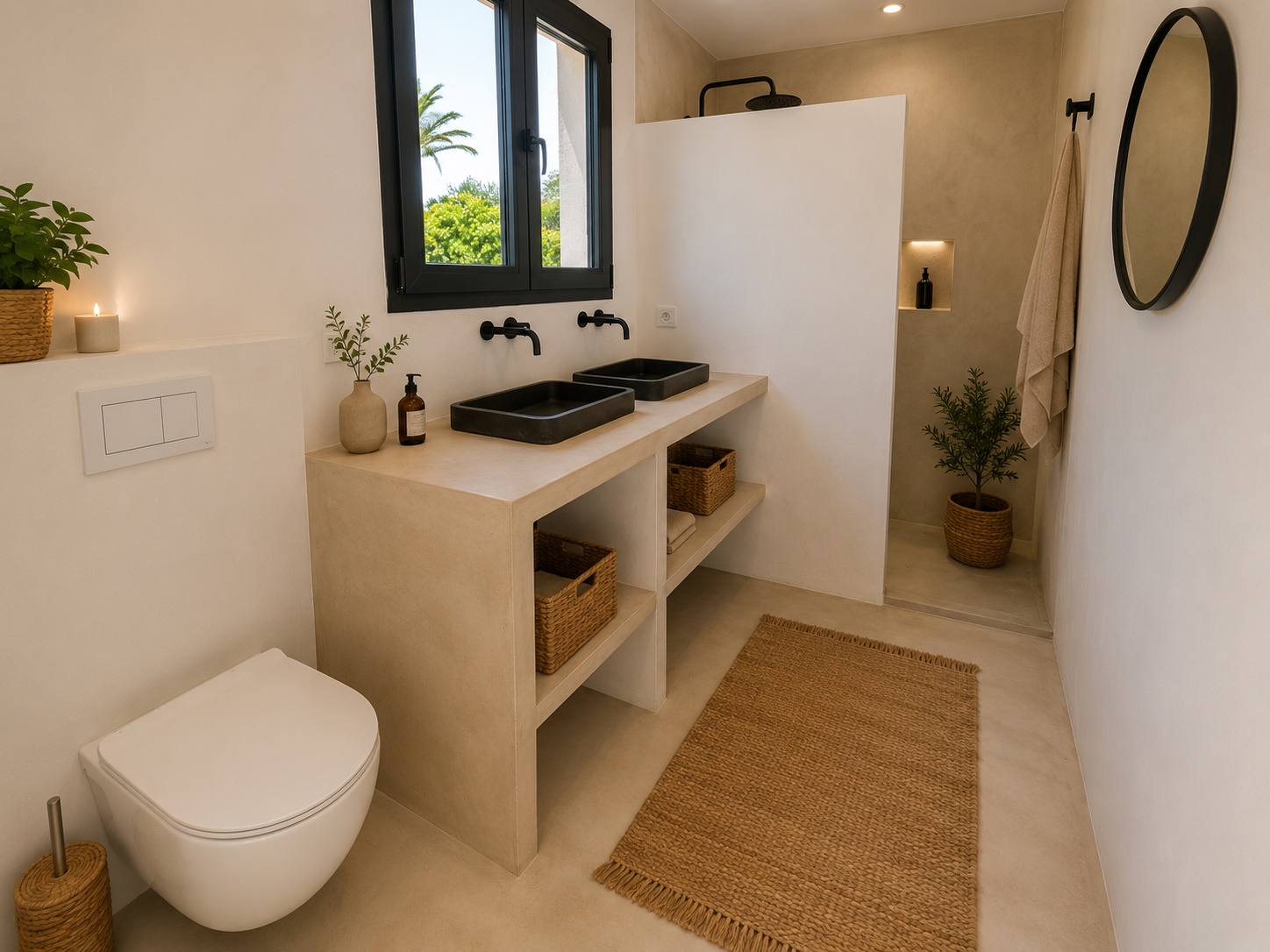 Ruime Ibiza stijl villa met zelfstandig groot gastenverblijf in Javea