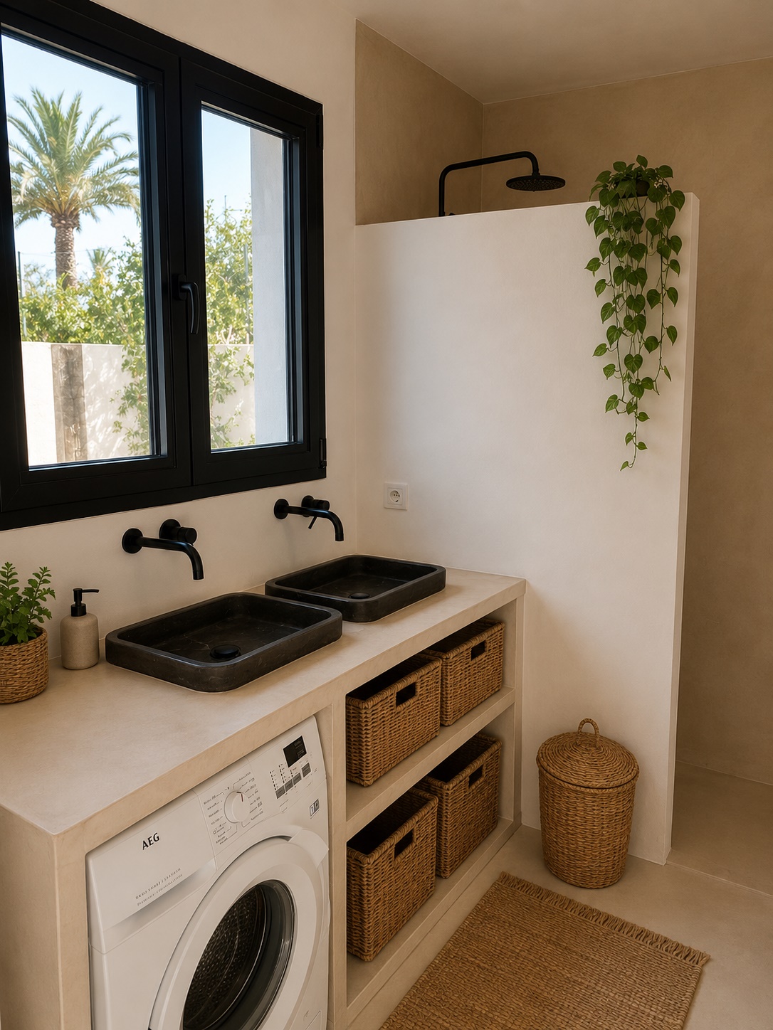 Ruime Ibiza stijl villa met zelfstandig groot gastenverblijf in Javea