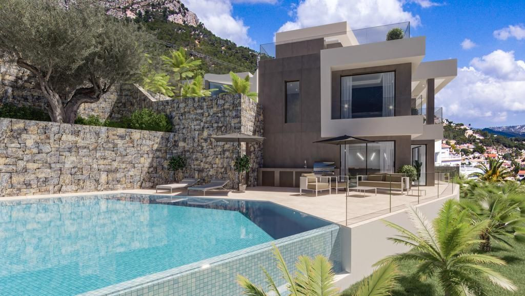 Luxe nieuwbouw villa met zeezicht in Calpe