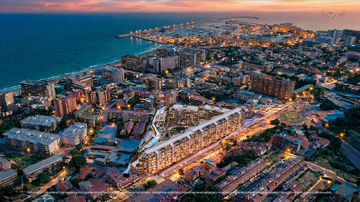 Gloednieuw appartement met zeezicht te koop in Torremolinos