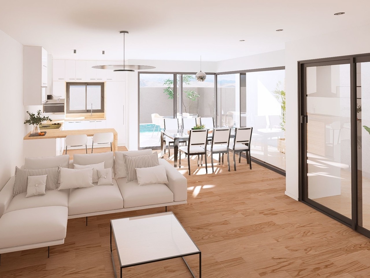 Exclusieve nieuwbouw villa’s met privé zwembad in Los Jardines in Aguilas