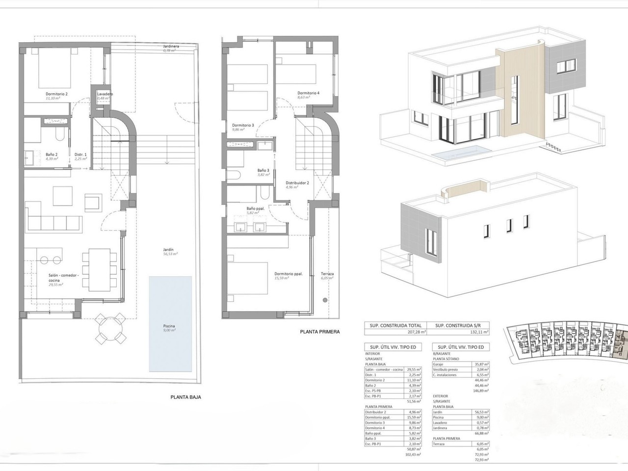 Exclusieve nieuwbouw villa’s met privé zwembad in Los Jardines in Aguilas