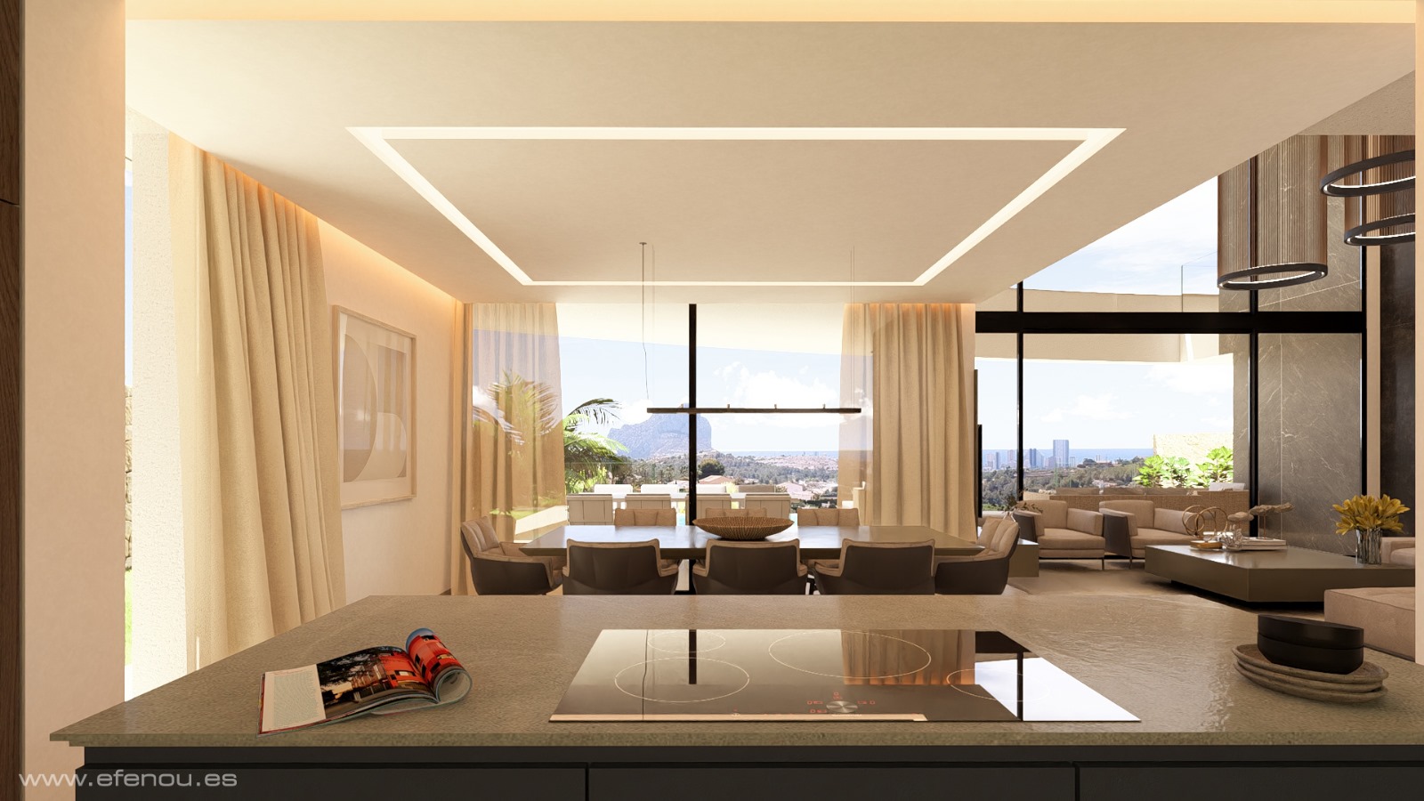 DP-50-VGH30131-11 Luxe nieuwbouw villa met panoramisch zeezicht in Calpe