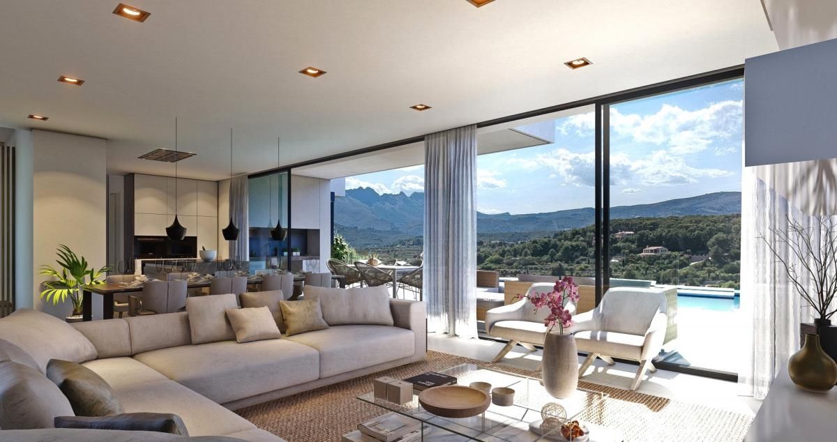 Moderne nieuwbouw villa met vrij uitzicht in Calpe
