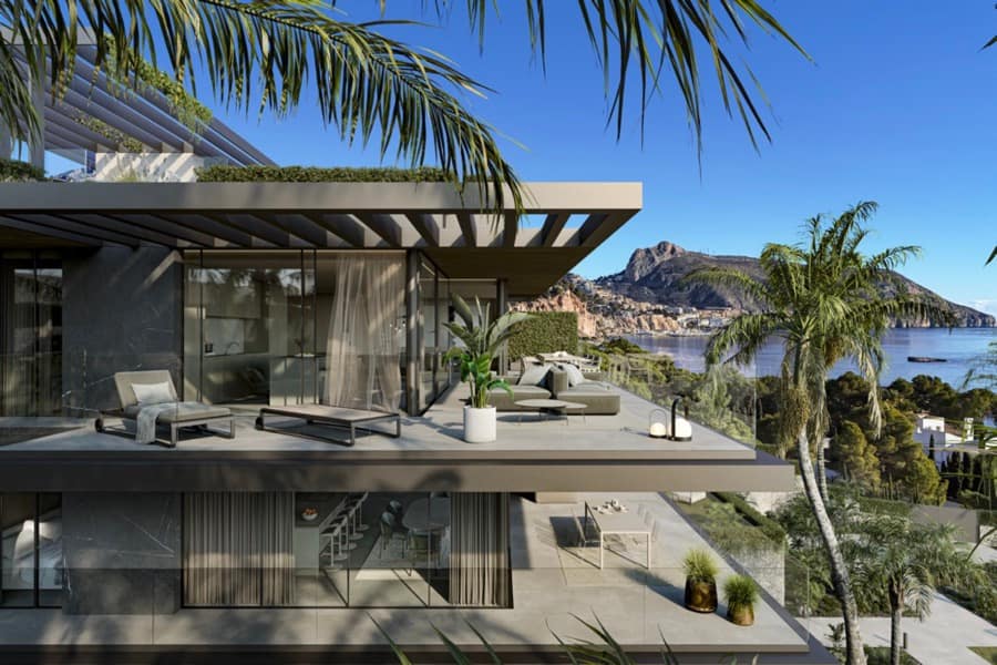 Nieuwbouw eerstelijns appartementen in Altea