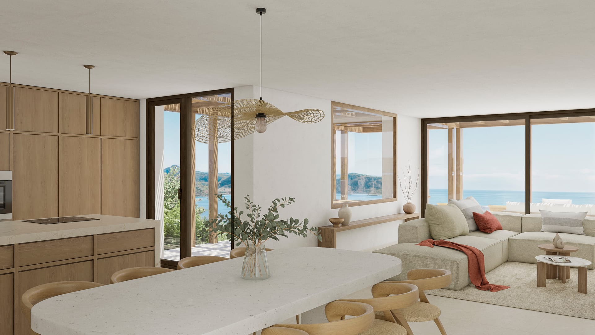 Nieuw te bouwen villa met zeezicht in Moraira