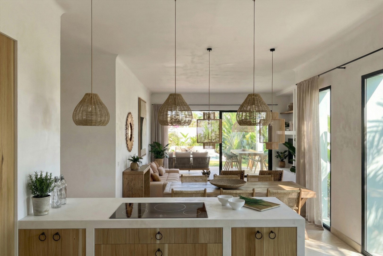 Nieuwbouw Ibiza stijl villa met panoramisch uitzicht in Pedreguer