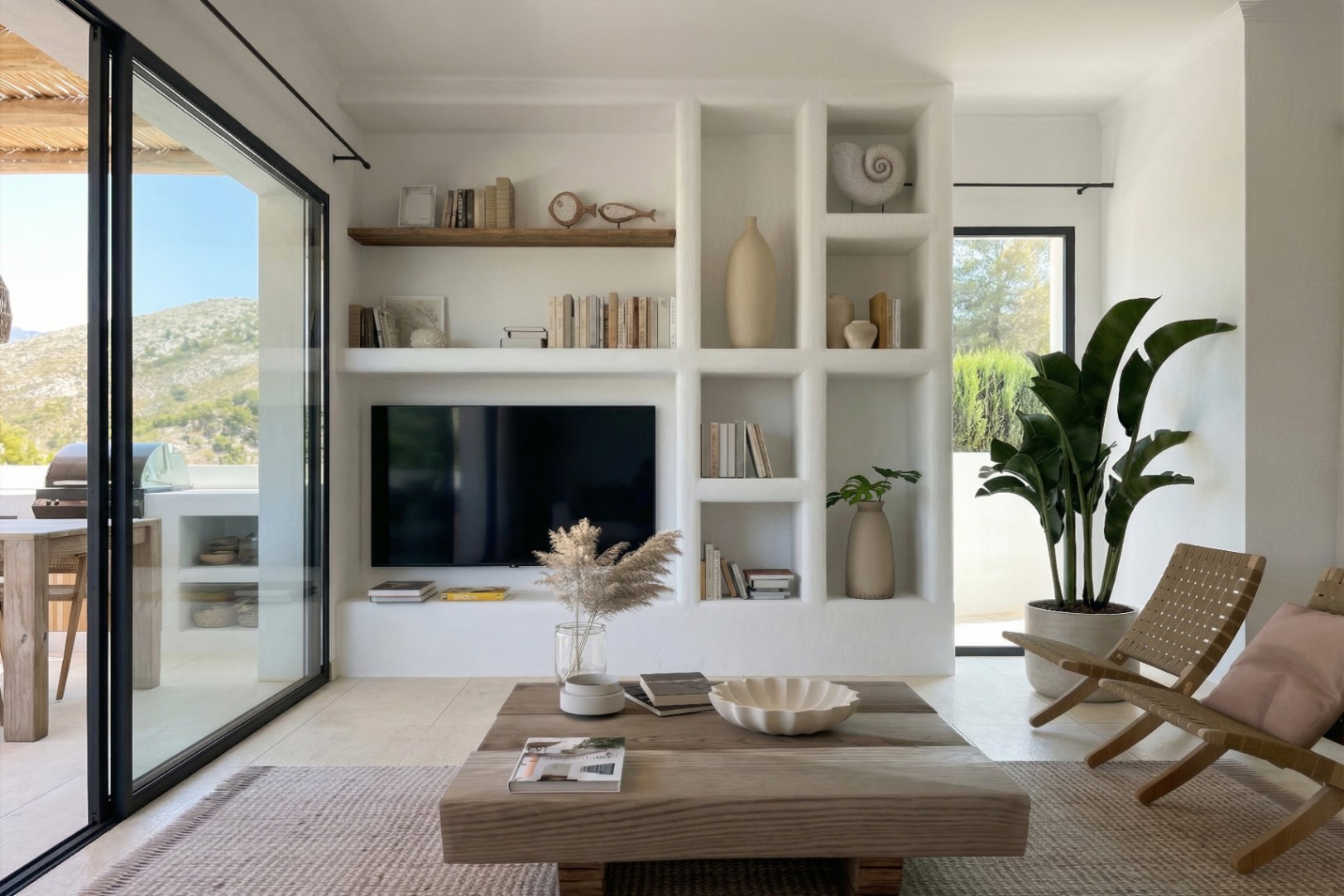 Nieuwbouw Ibiza stijl villa met panoramisch uitzicht in Pedreguer