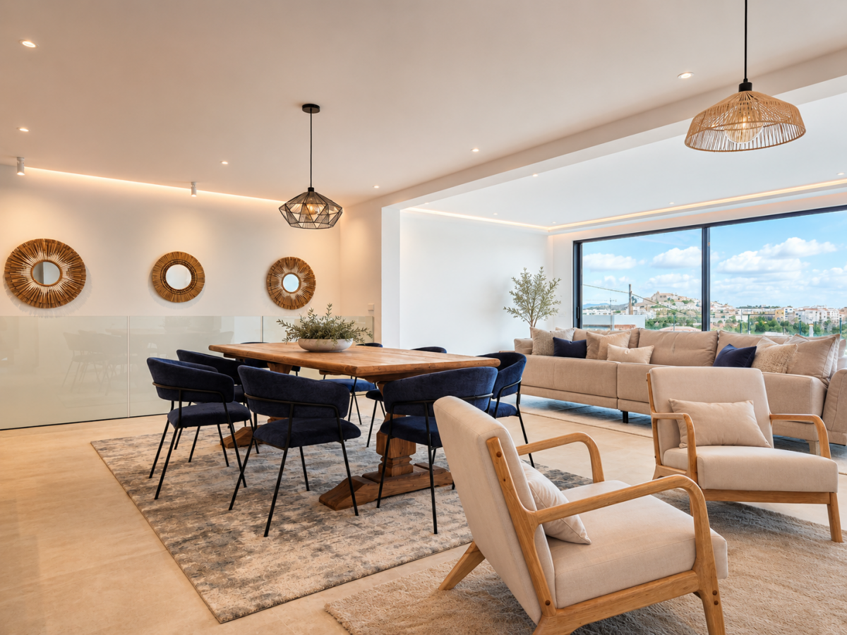 Luxe gerenoveerde villa met infinity pool en zeezicht — Ibiza-stad
