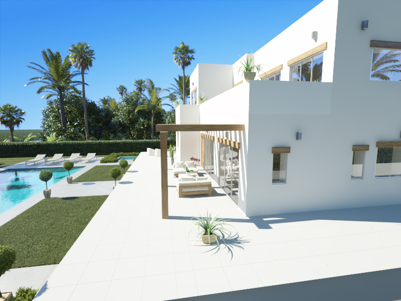 Nieuw te bouwen villa met vrij uitzicht in Alcalali