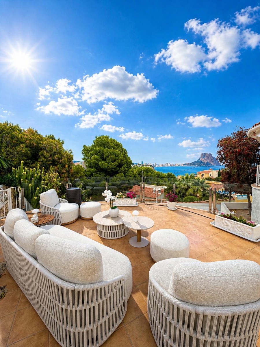 Villa met zeezicht op Peñón de Ifach in Calpe