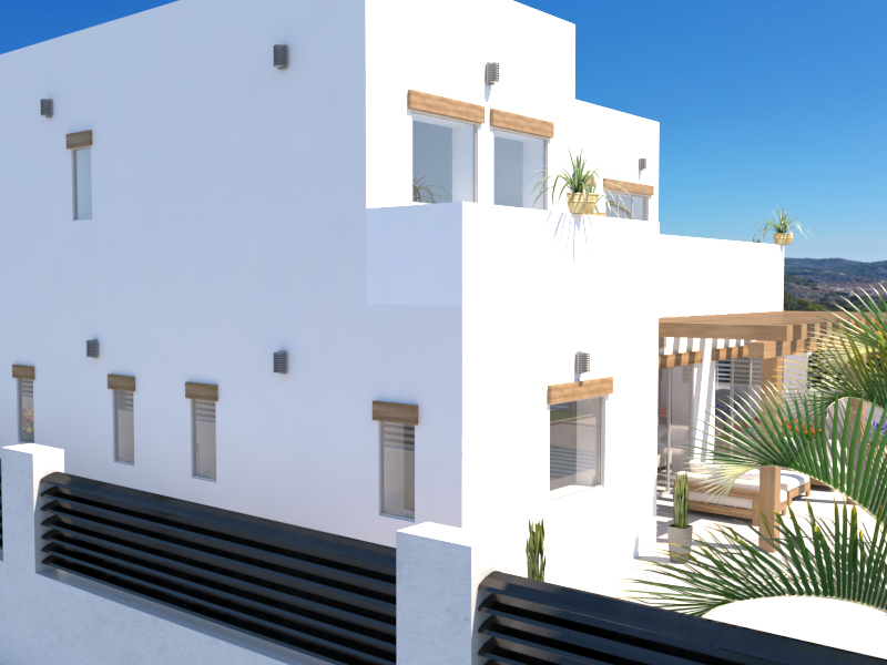 Nieuw te bouwen villa met vrij uitzicht in Alcalali