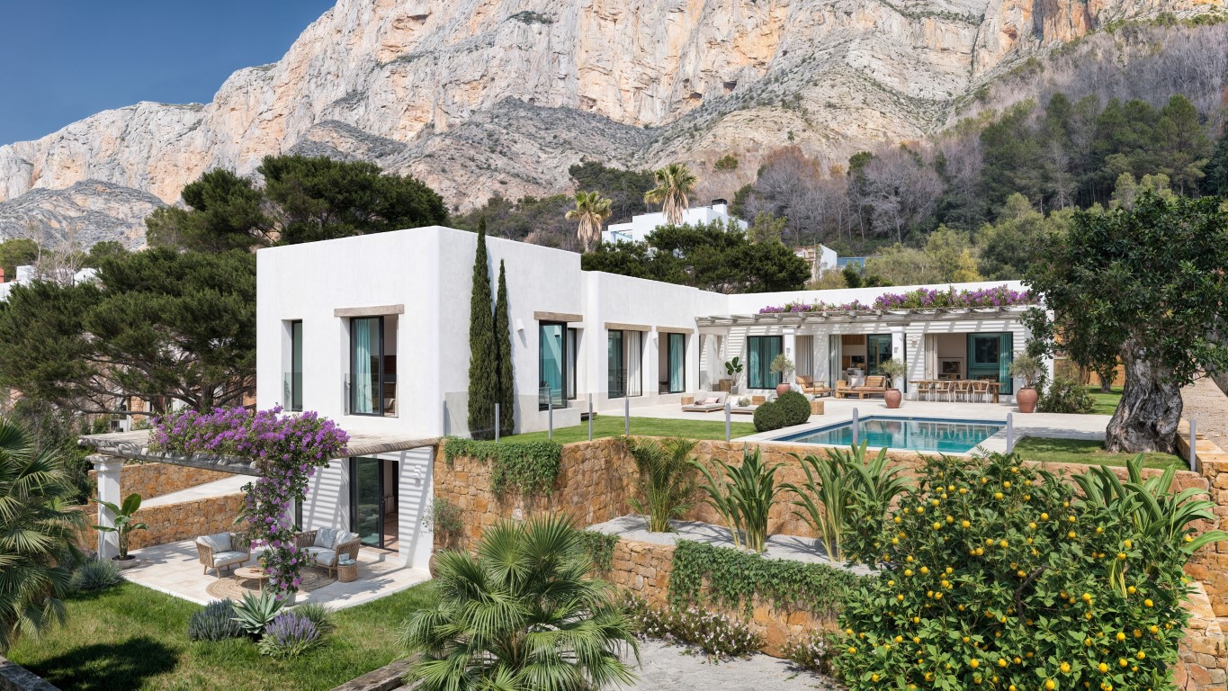Moderne nieuwbouw villa met vrij uitzicht in Javea