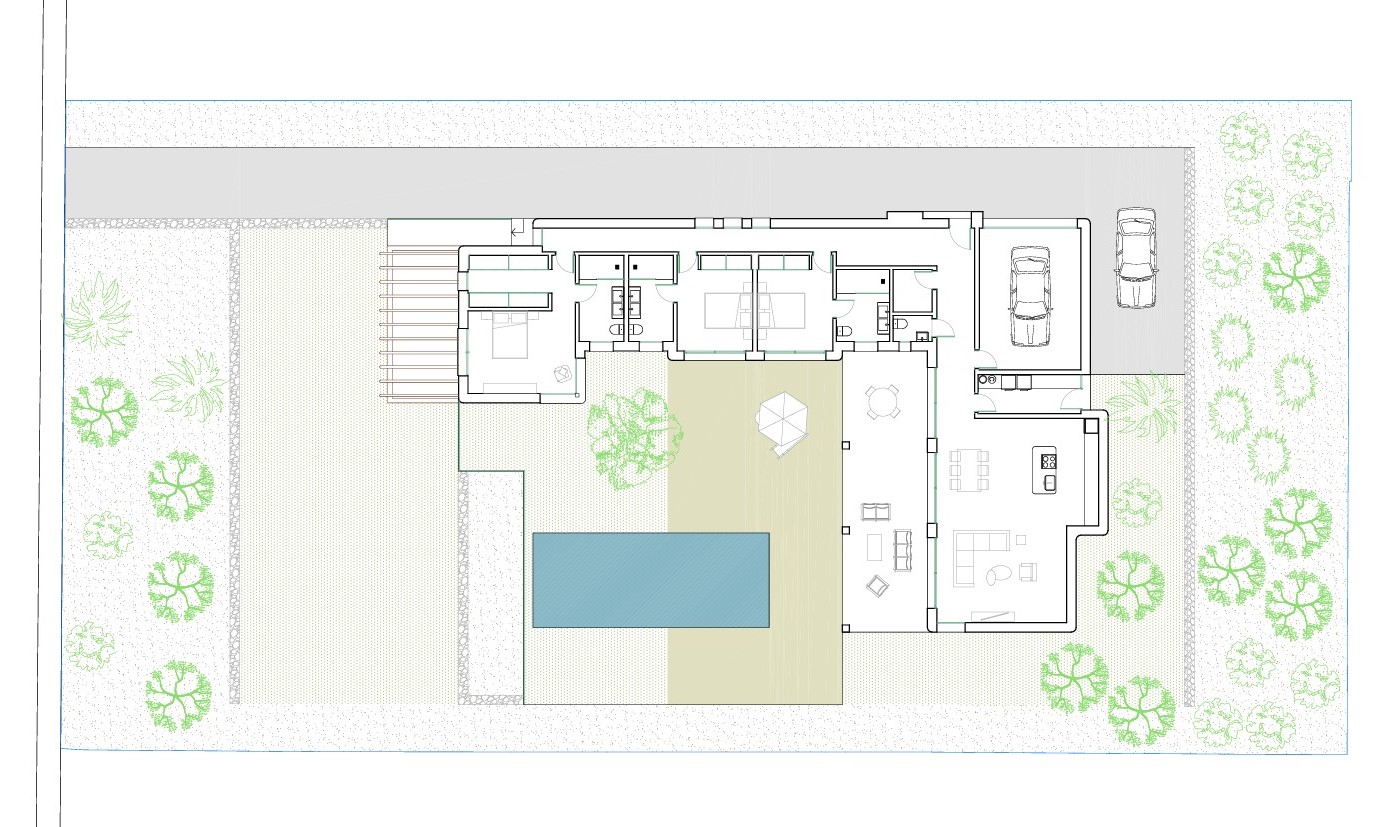 Moderne nieuwbouw villa met vrij uitzicht in Javea