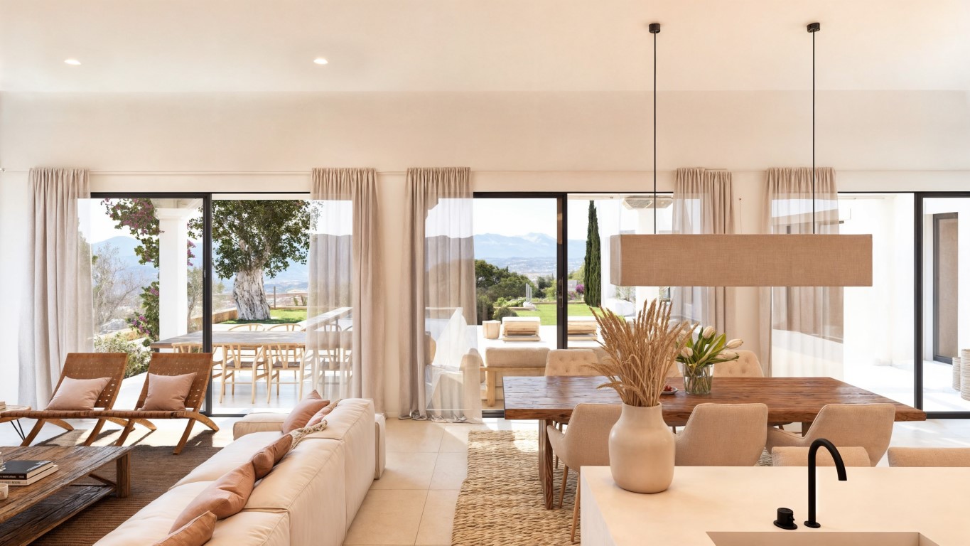 Moderne nieuwbouw villa met vrij uitzicht in Javea