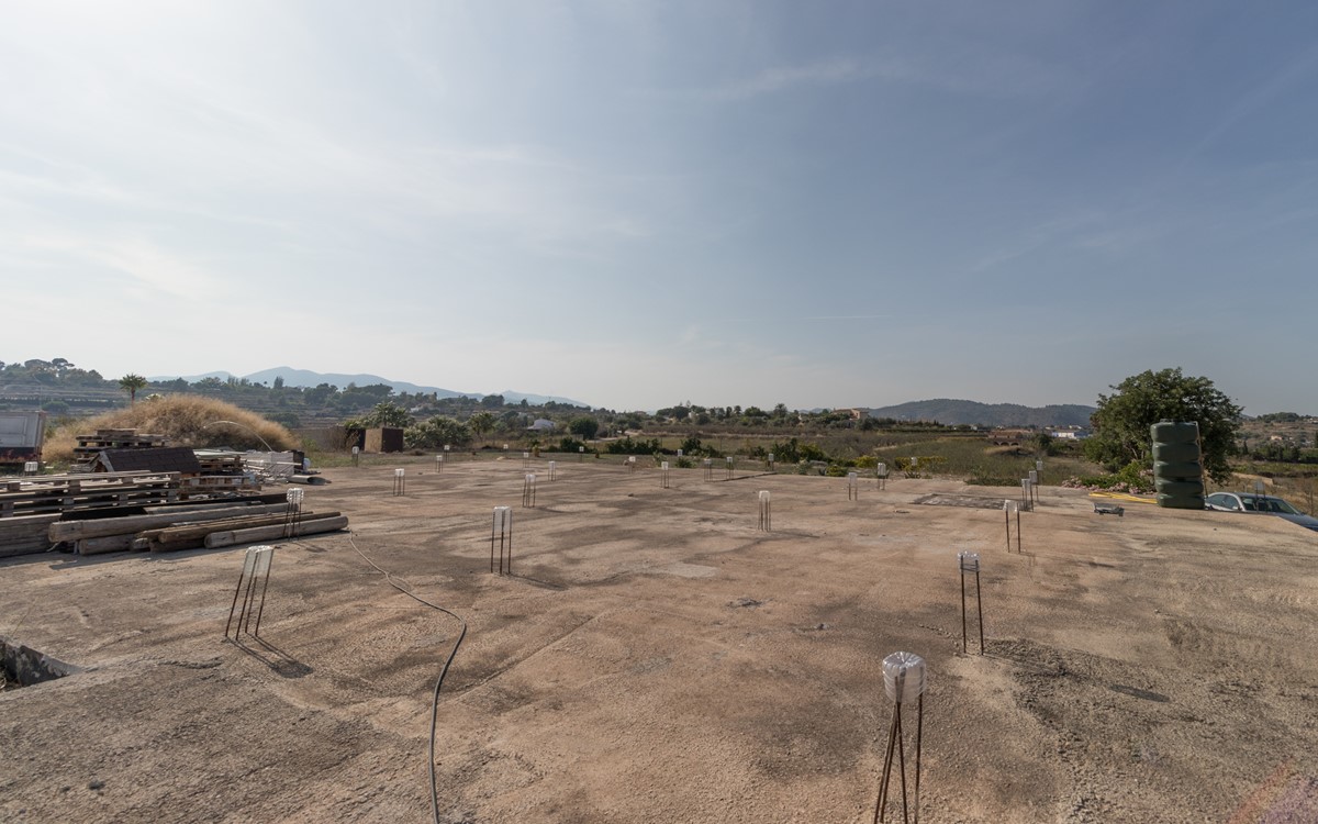 Bouwproject met fundering en panoramisch uitzicht in Benissa