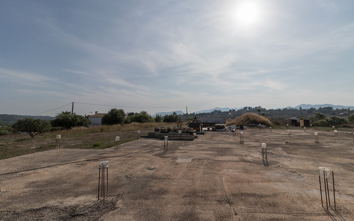Bouwproject met fundering en panoramisch uitzicht in Benissa