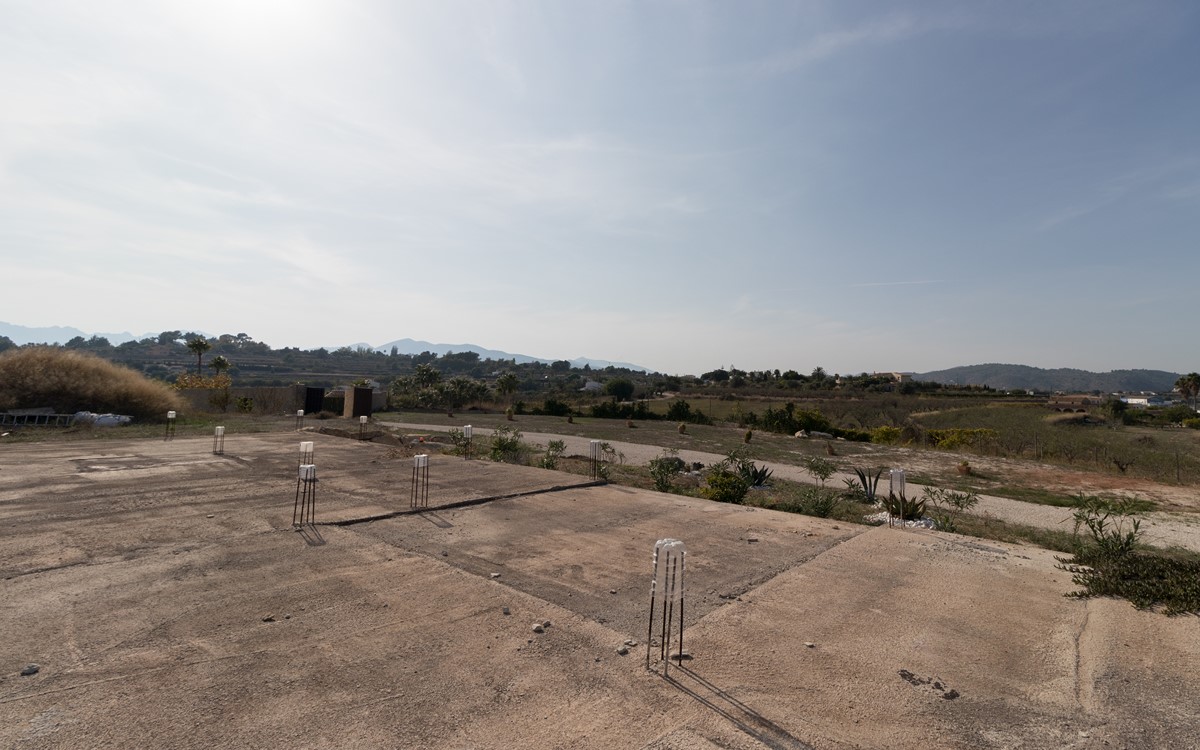 Bouwproject met fundering en panoramisch uitzicht in Benissa