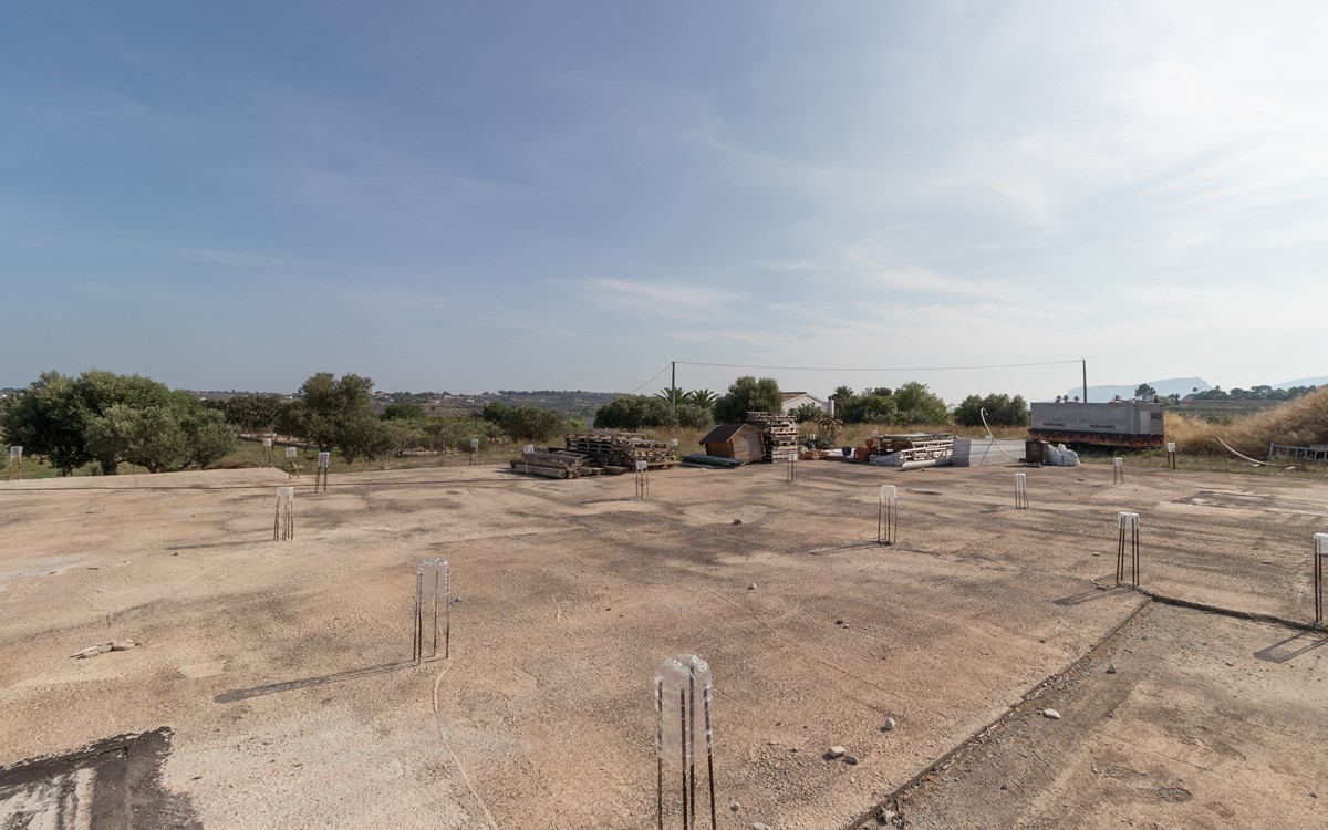Bouwproject met fundering en panoramisch uitzicht in Benissa