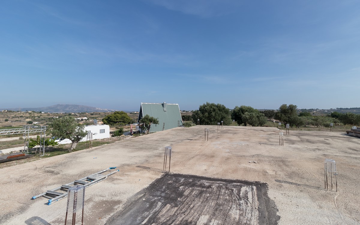Bouwproject met fundering en panoramisch uitzicht in Benissa