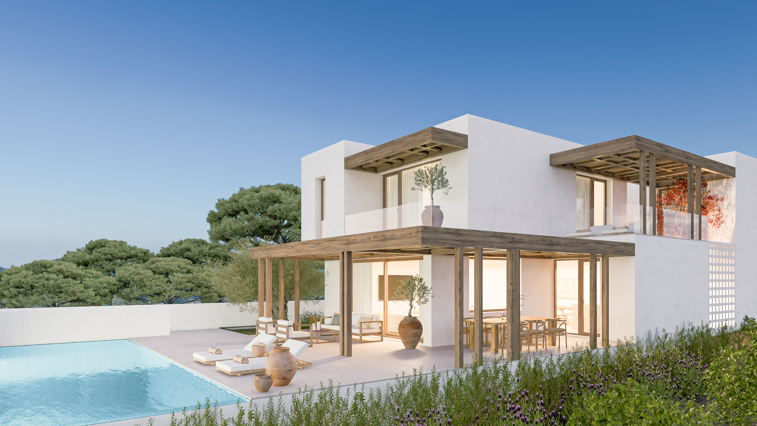 Nieuw te bouwen villa met zeezicht in Moraira