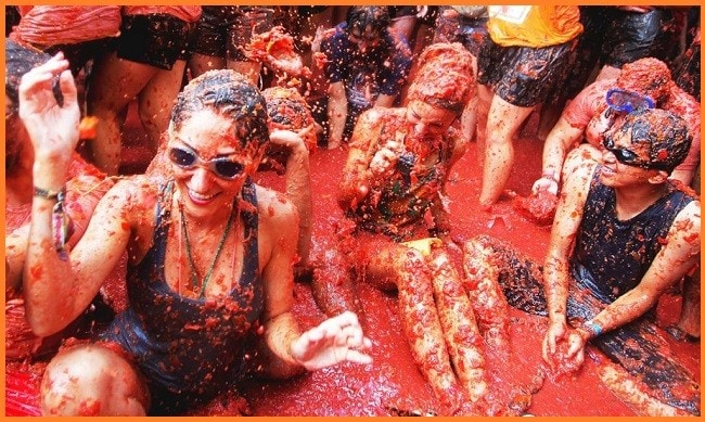 feesten in spanje - la tomatina bunol