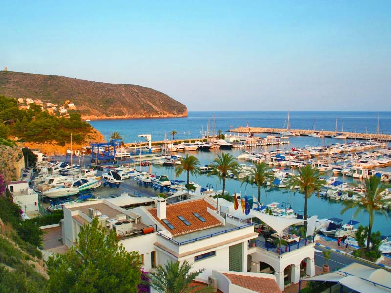 De jachthaven in Moraira