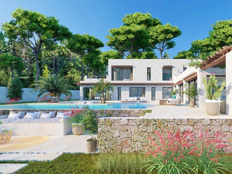 Ibiza stijl villa te koop Javea